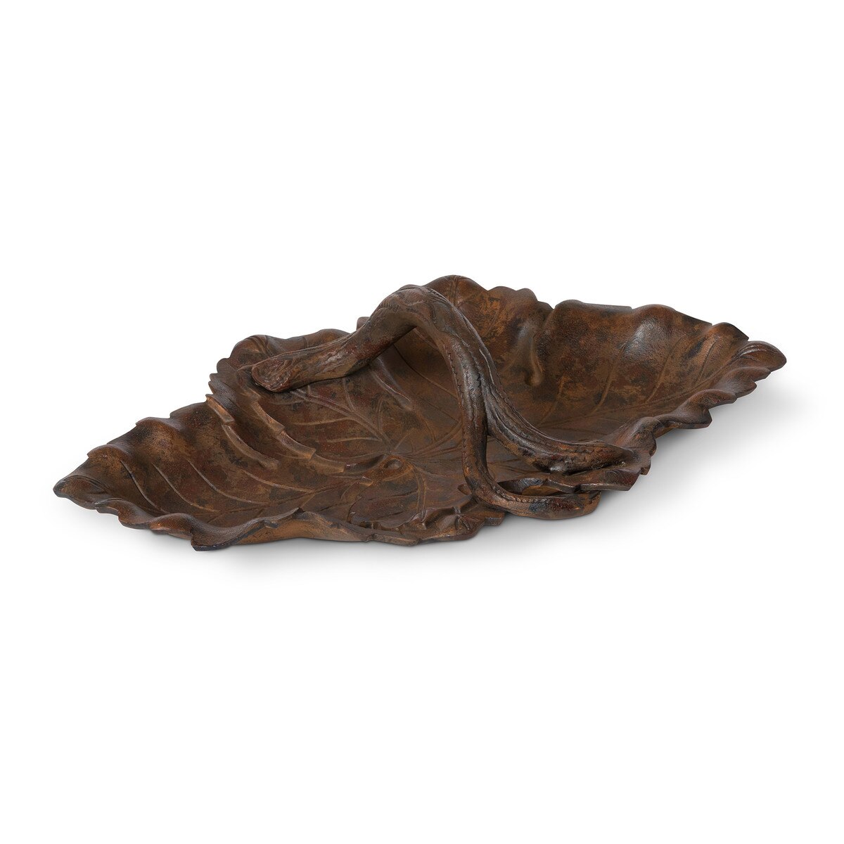 Cast Aluminum Grape Leaf Basket, Large style shot 1