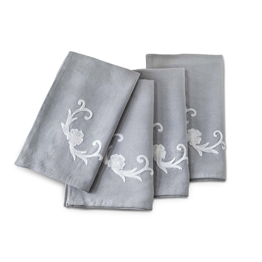 Cosette Embroidered Linen Napkin style shot 1