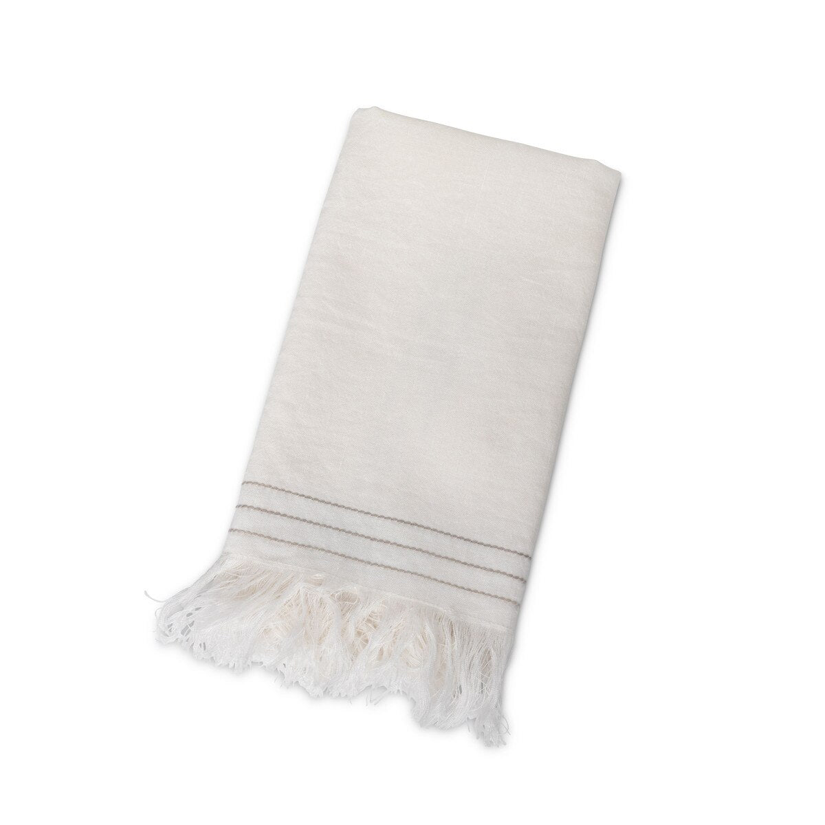 Fringed Linen/Cotton Blend Napkin style shot 1