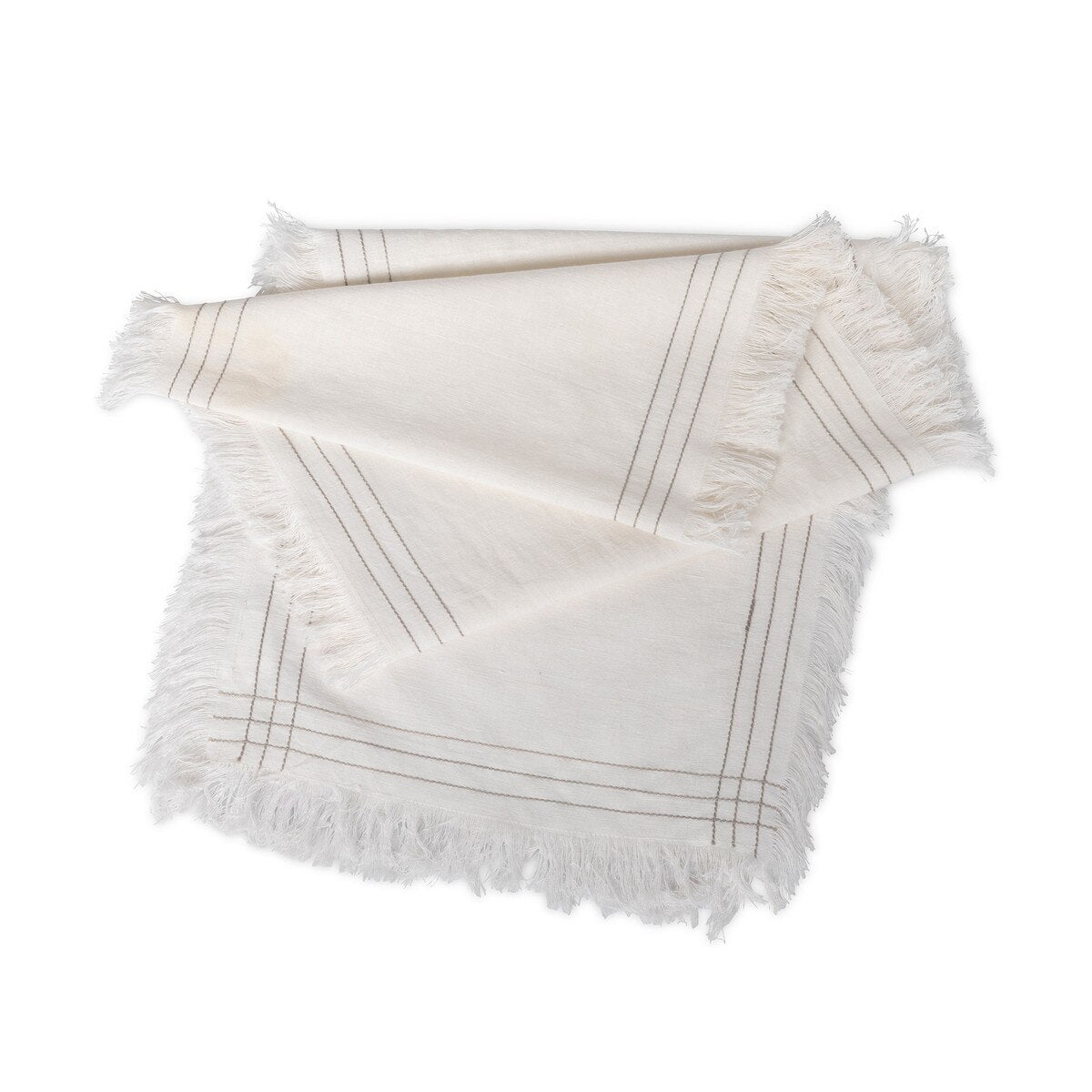 Fringed Linen/Cotton Blend Table Runner style shot 1