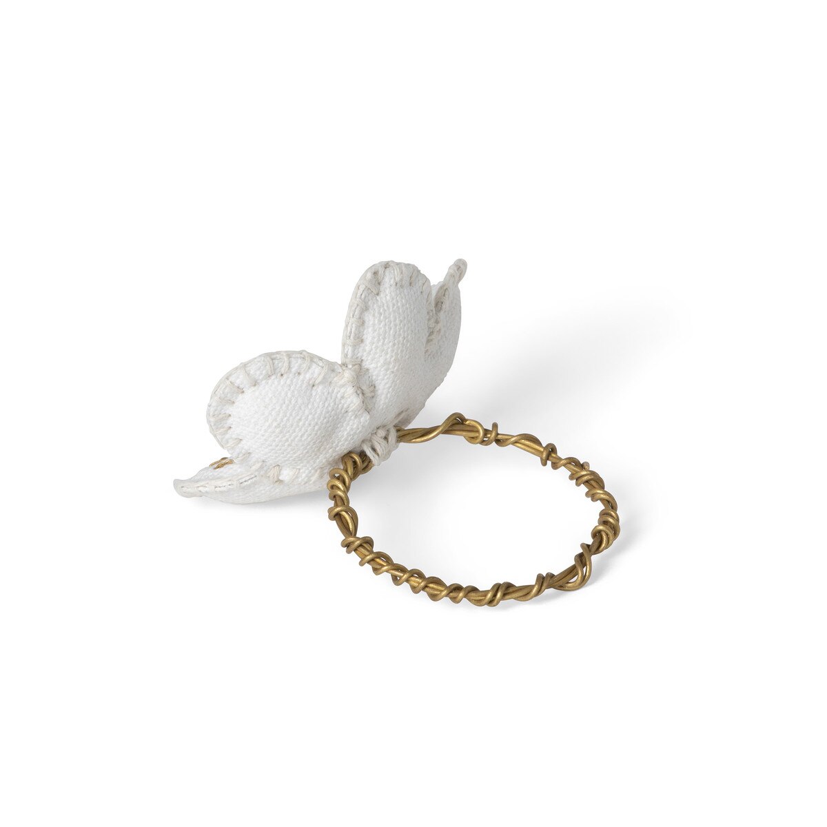 Upcycled Canvas Flower Napkin Ring style shot 2