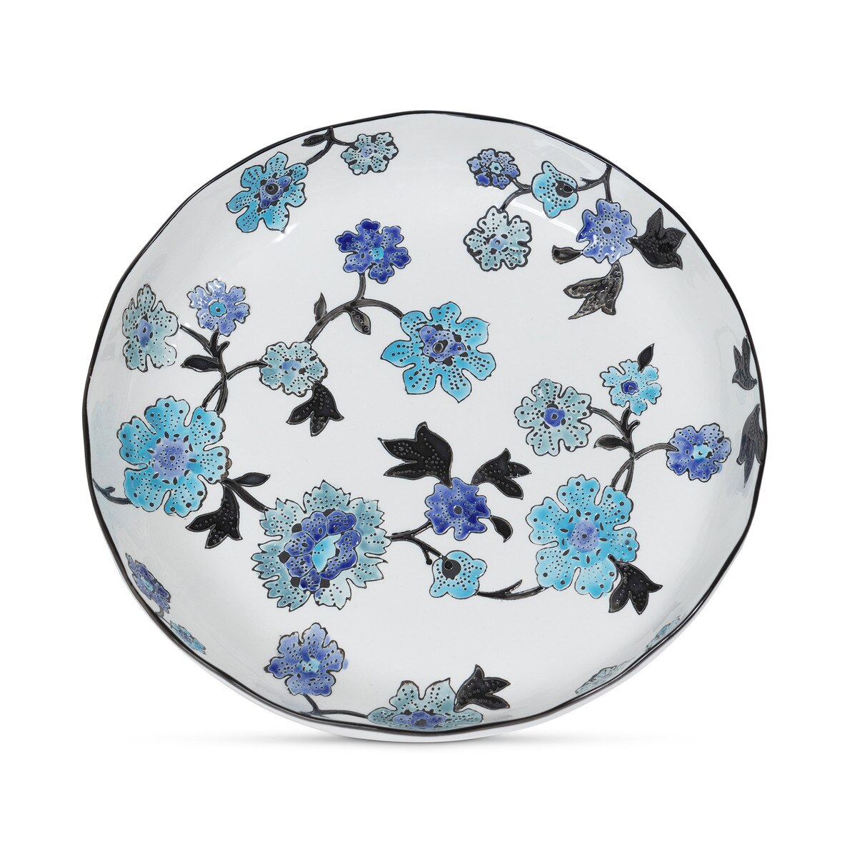 Periwinkle Vine Pattern Serving Bowl style shot 1