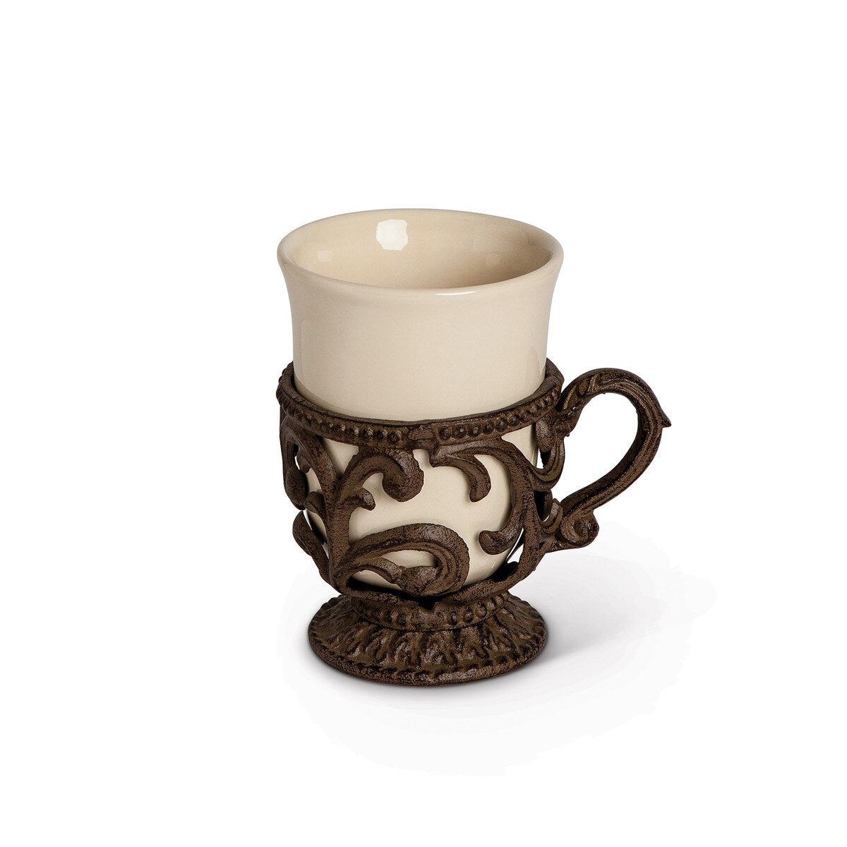 Acanthus Stoneware Coffee Mugs, Set of 4 style shot 1