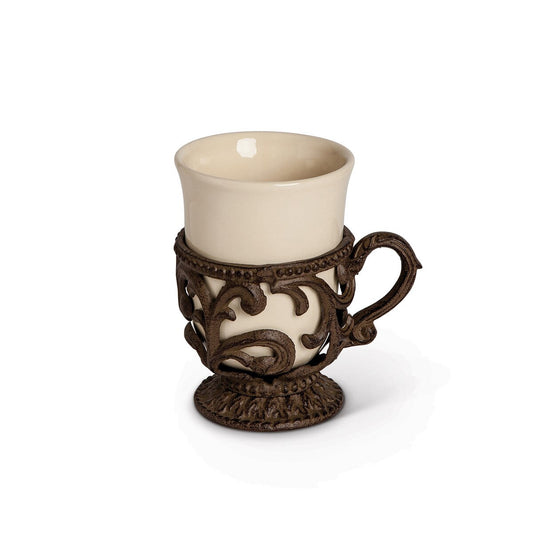 Acanthus Stoneware Coffee Mugs, Set of 4 style shot 1