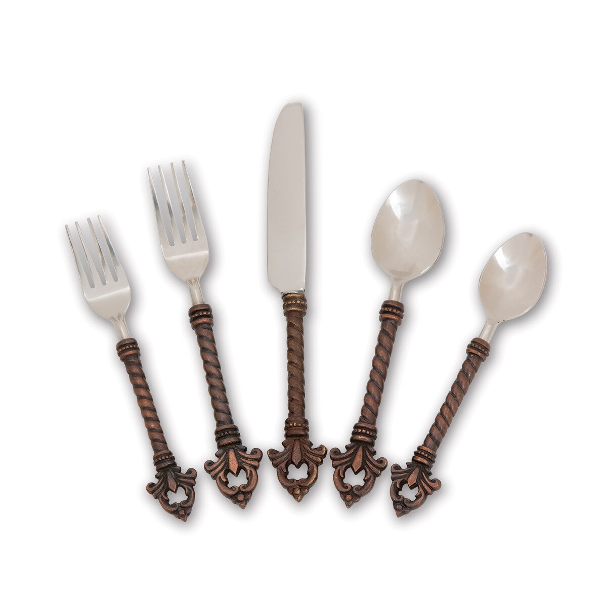 Fleur de Lis Flatware Set, 4 Sets of 5 style shot 1