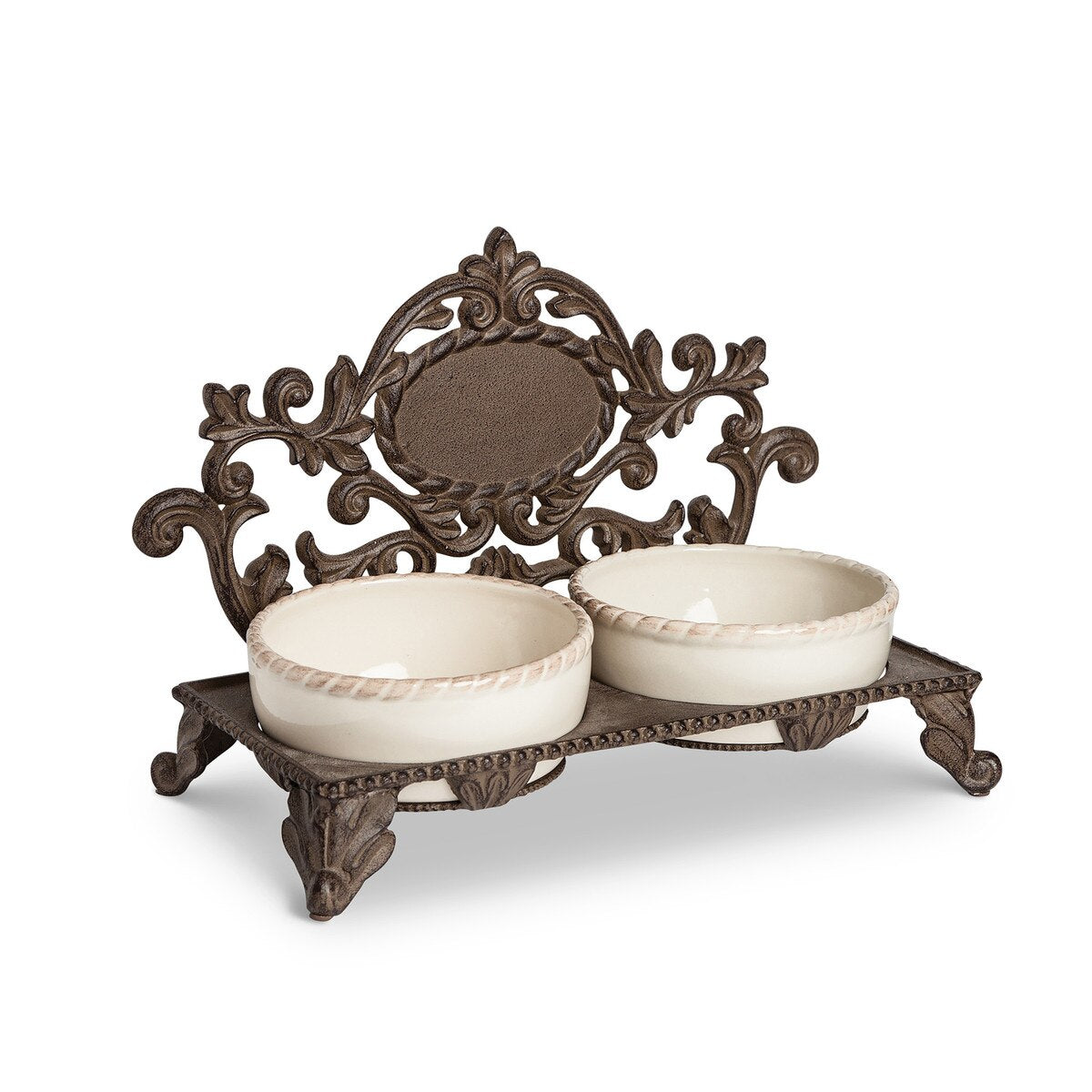 Acanthus Stoneware Pet Feeder style shot 1