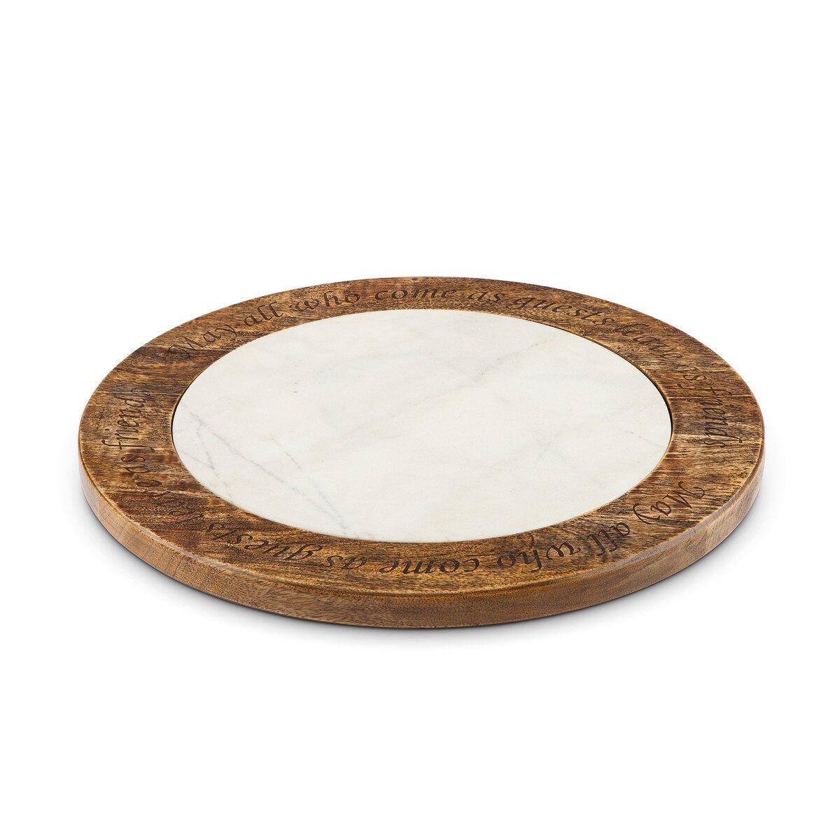 Marble and Wood Lazy Susan style shot 1