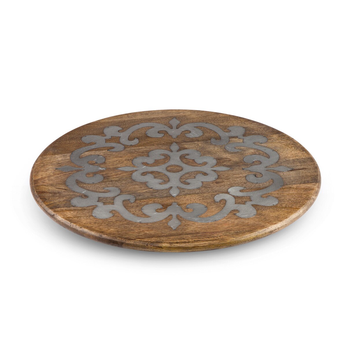 Heritage Inlay Wood Lazy Susan, 18" style shot 2