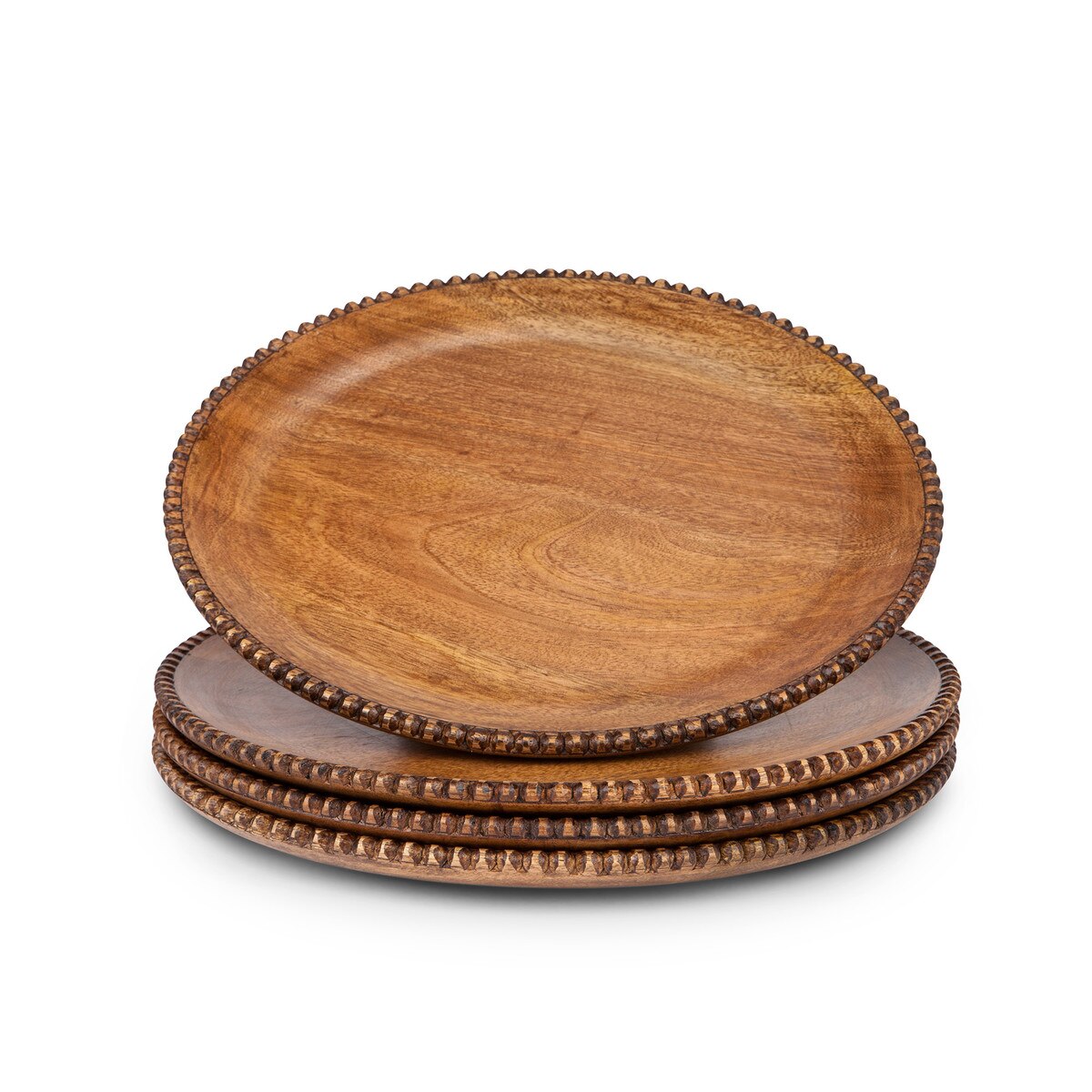 Heritage Wood Chargers, Set of 4 style shot 1