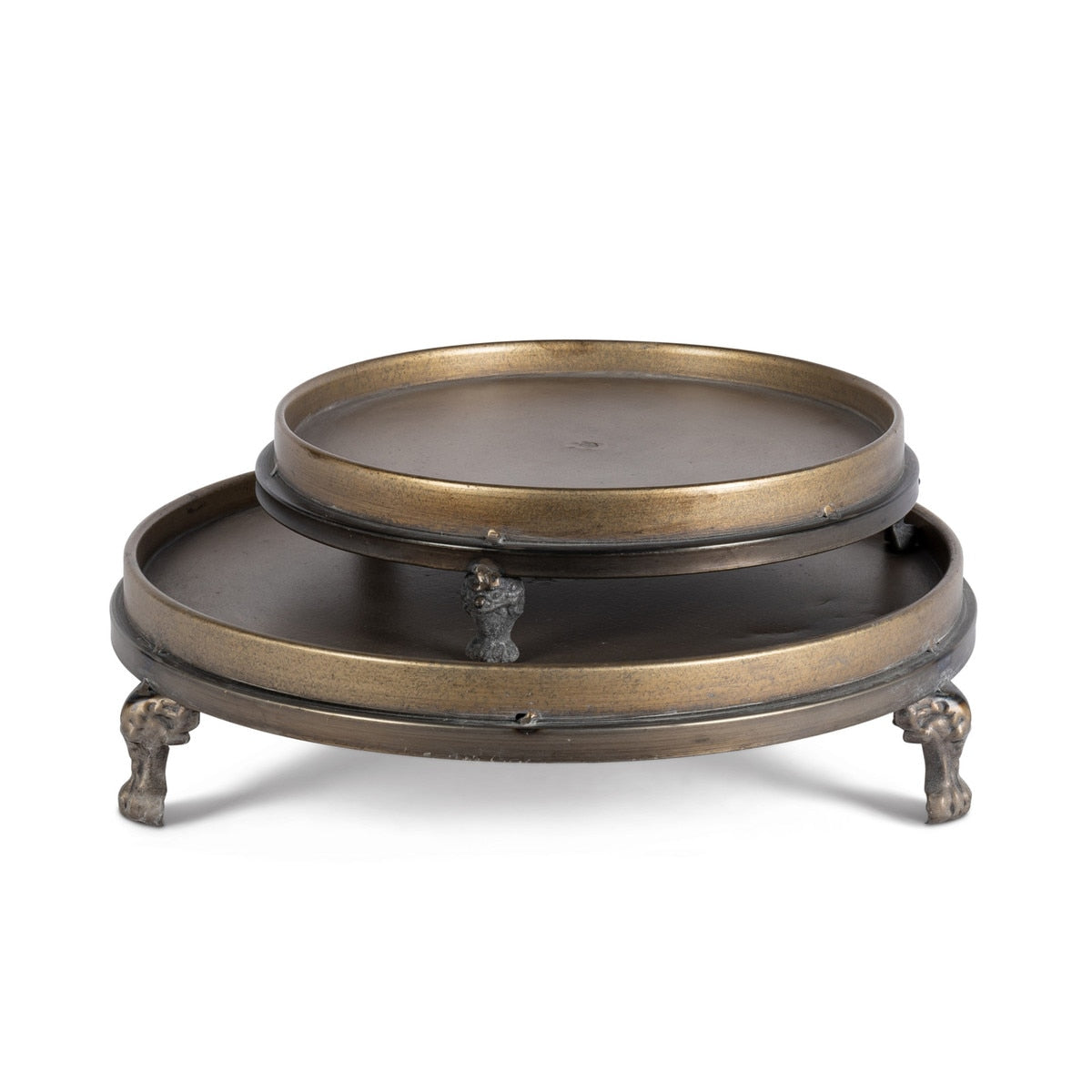 Footed Iron Display Trays, Set of 2 style shot 1