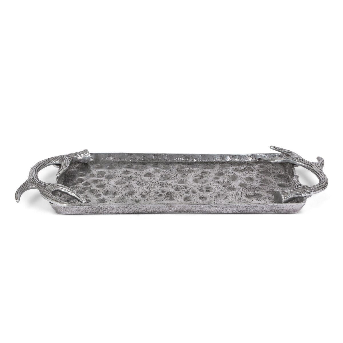 Cast Aluminum Hammered Rectangular Tray style shot 1
