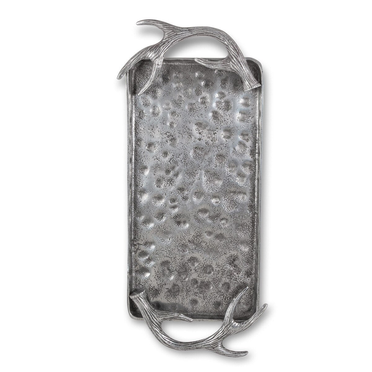 Cast Aluminum Hammered Rectangular Tray style shot 2