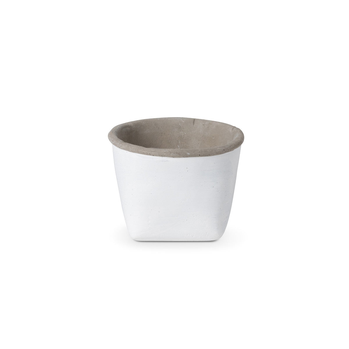 Orchard White Cement Planter, Small style shot 2