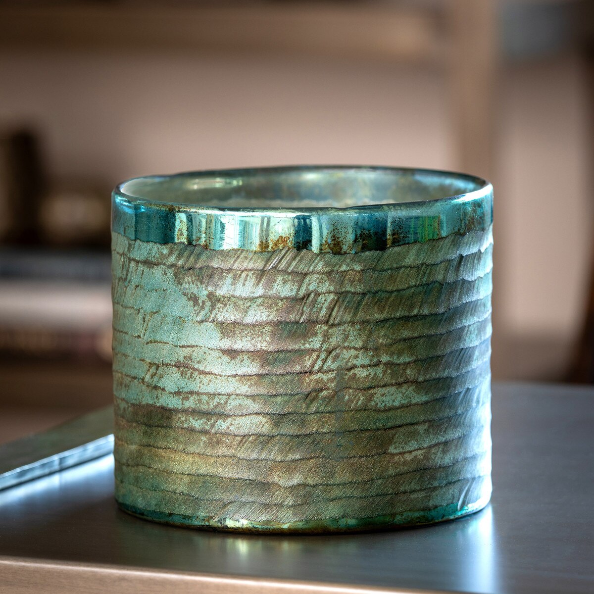 Organic Grinded Glass Vase, Medium