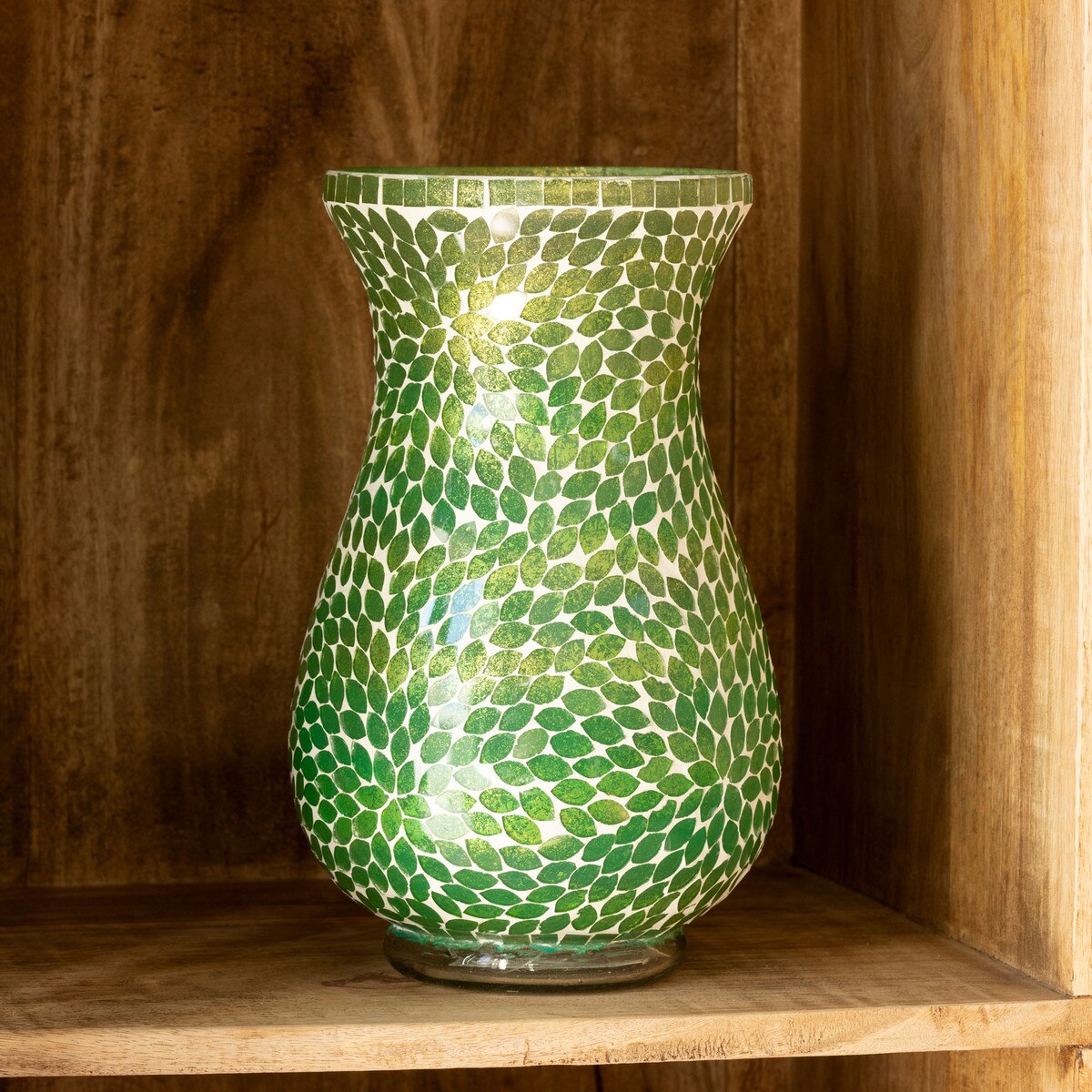 Jessa Glass Mosaic Vase, Large style shot 1