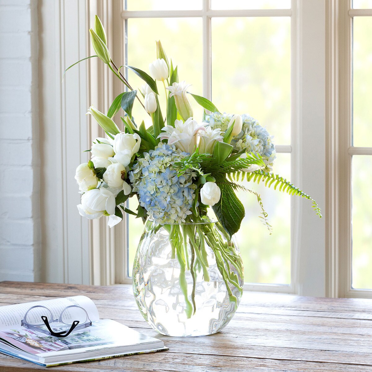 Alouetta Blown Glass Teardrop Vase style shot 1