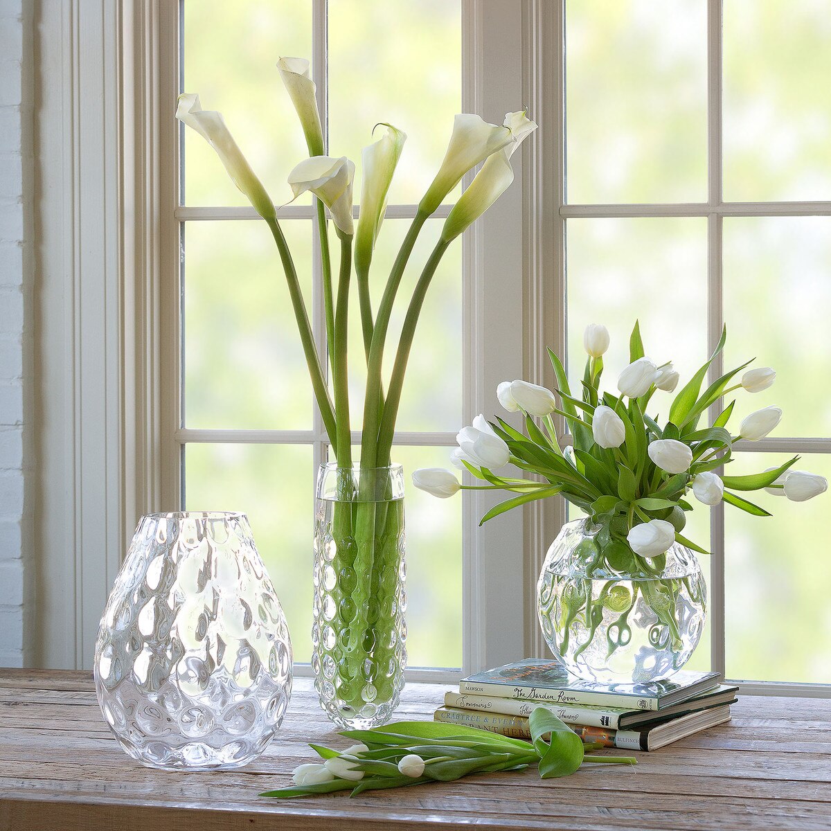 Alouetta Blown Glass Vase, Tall style shot 2