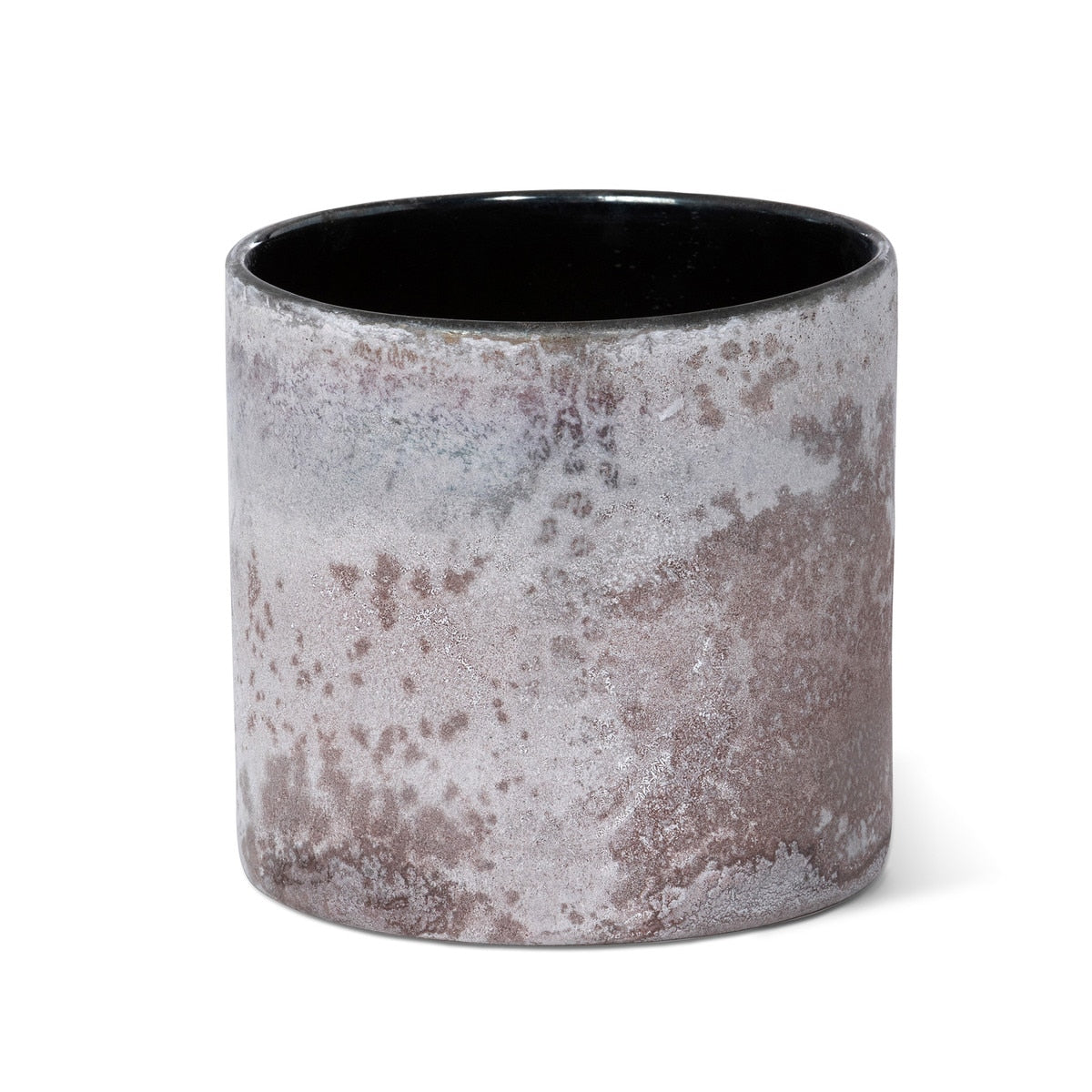 Frosted Amethyst Luster Glass Cylinder Vase, Medium style shot 1