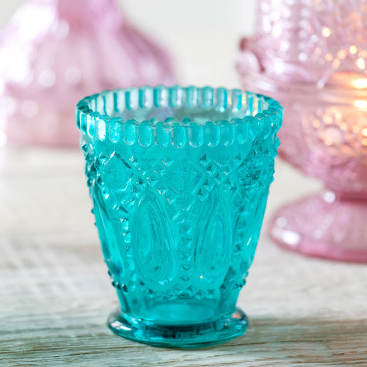 Zoe Pressed Glass Footed Vase