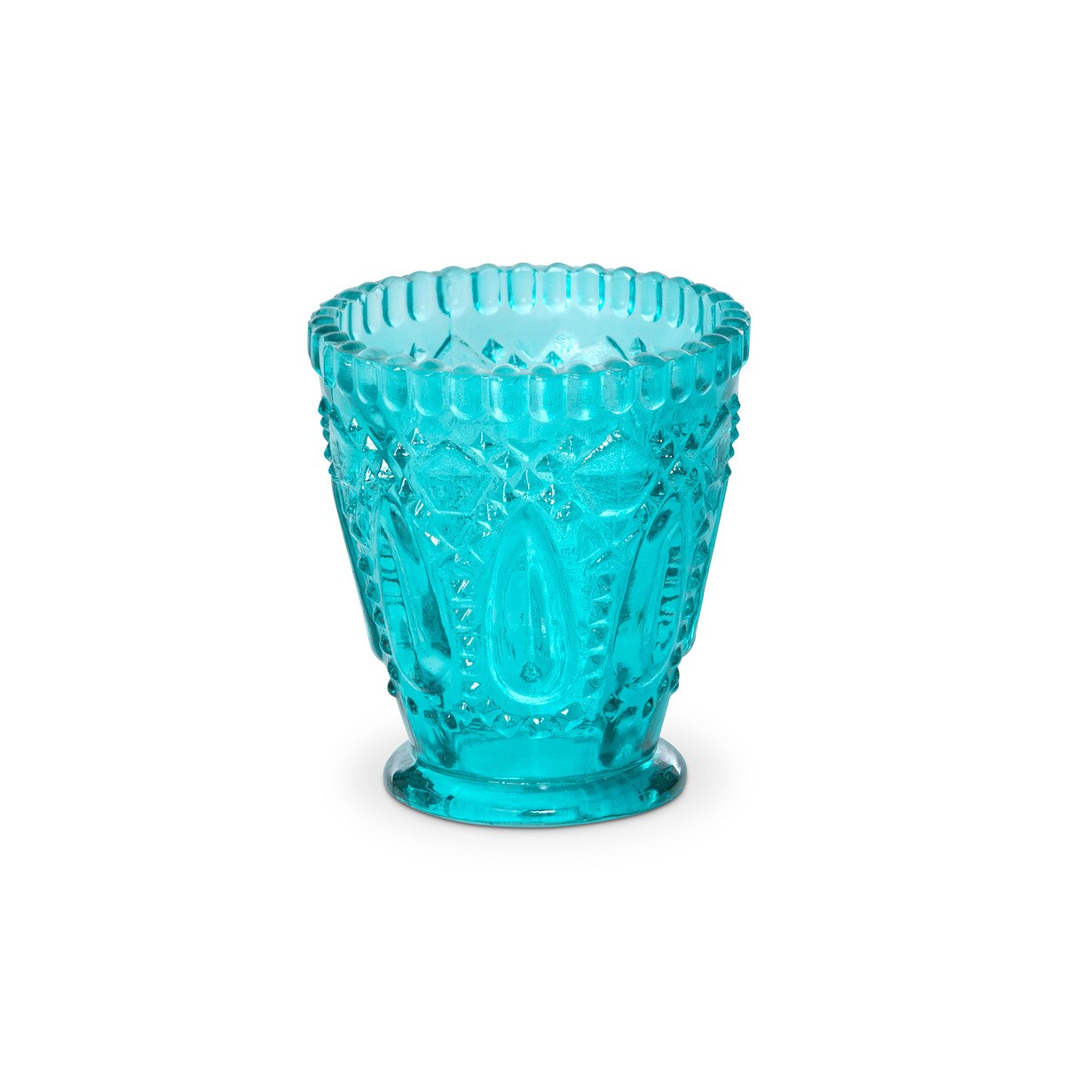 Zoe Pressed Glass Footed Vase style shot 1