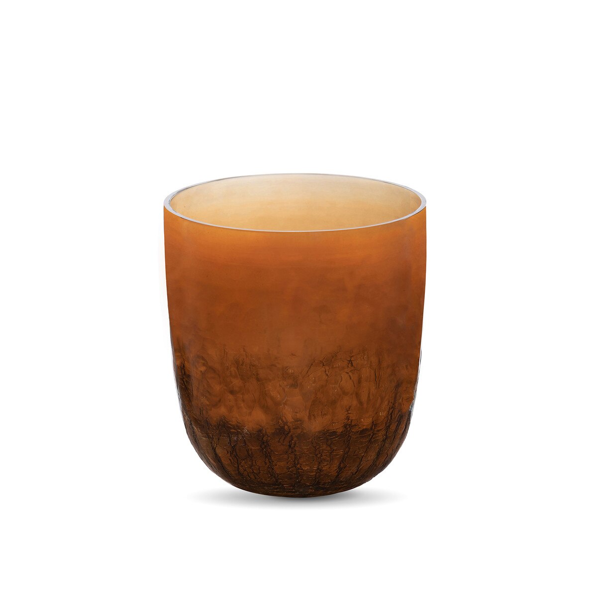 Bronze Luster Crackle Glass Vase, Medium style shot 1