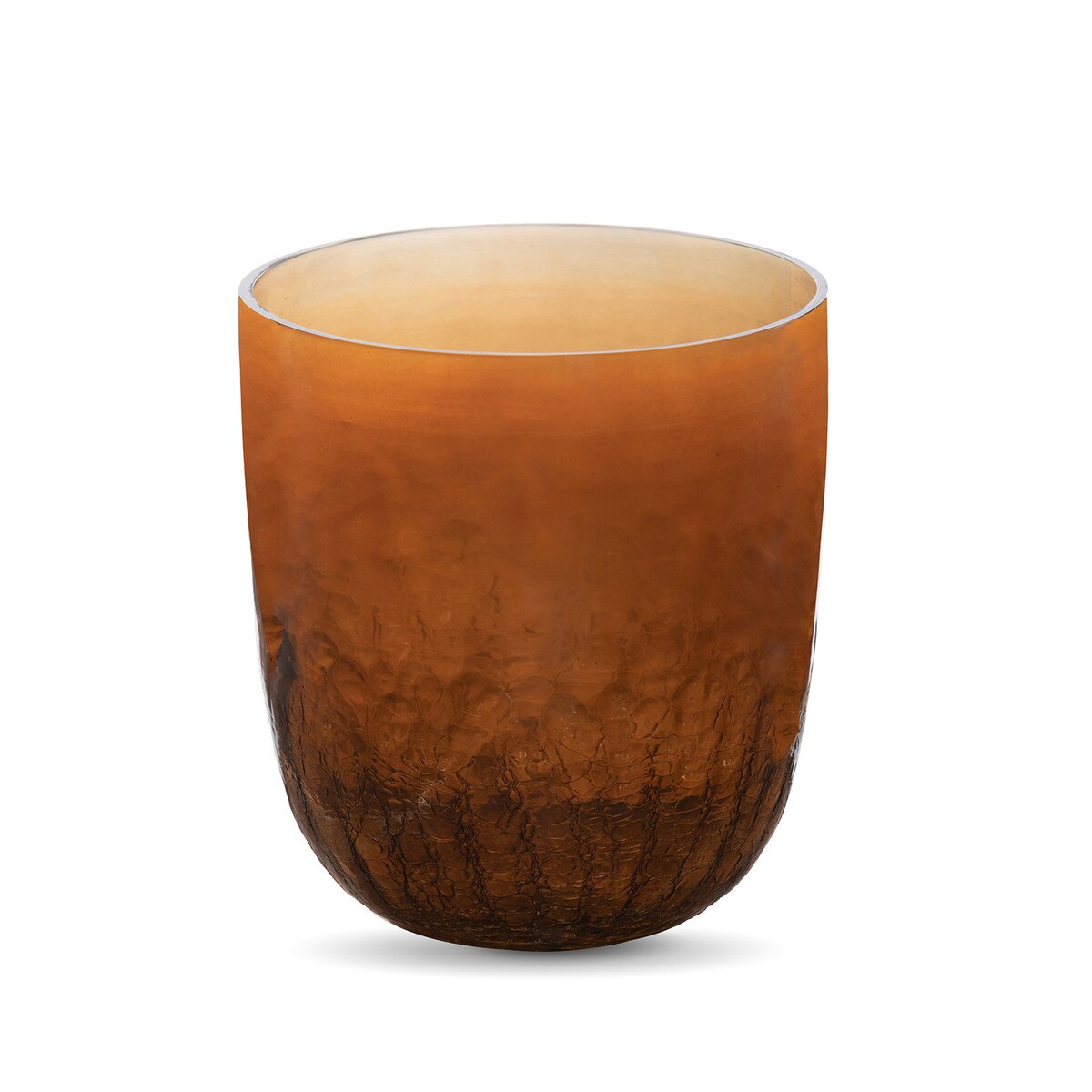 Bronze Luster Crackle Glass Vase, Large style shot 1