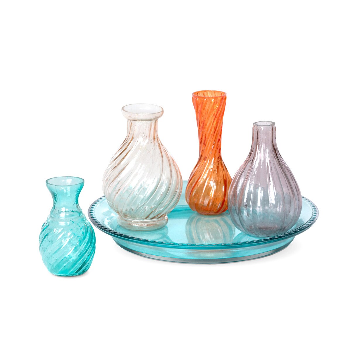 Arc-en-Ciel Vase Collection, Small, Set of 4 Vases with Tray style shot 2