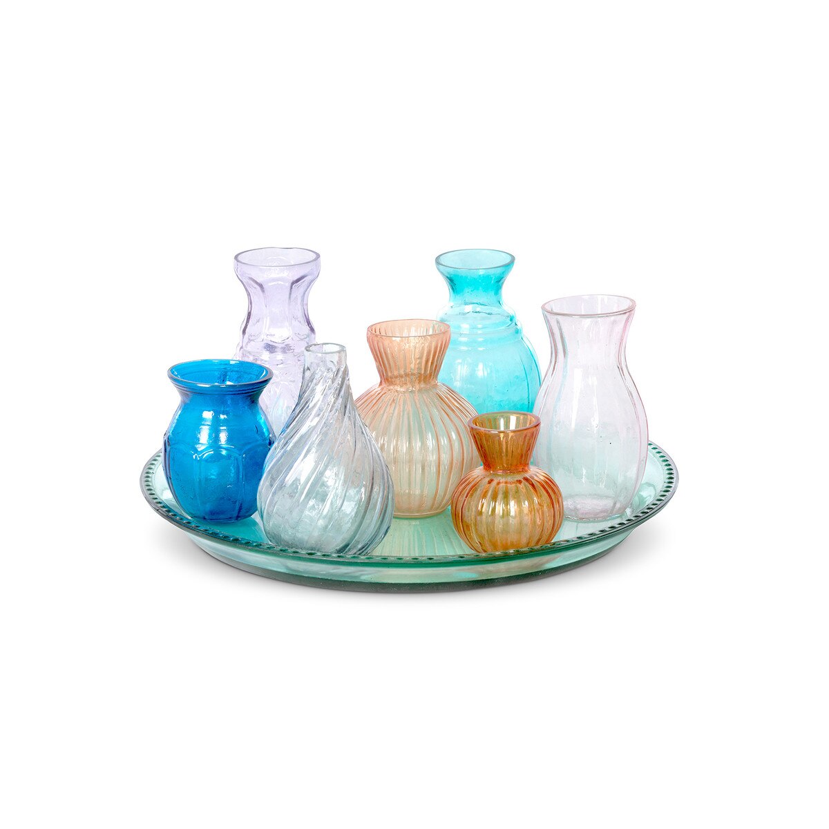 Arc-en-Ciel Vase Collection, Large, Set of 7 Vases with Tray style shot 1