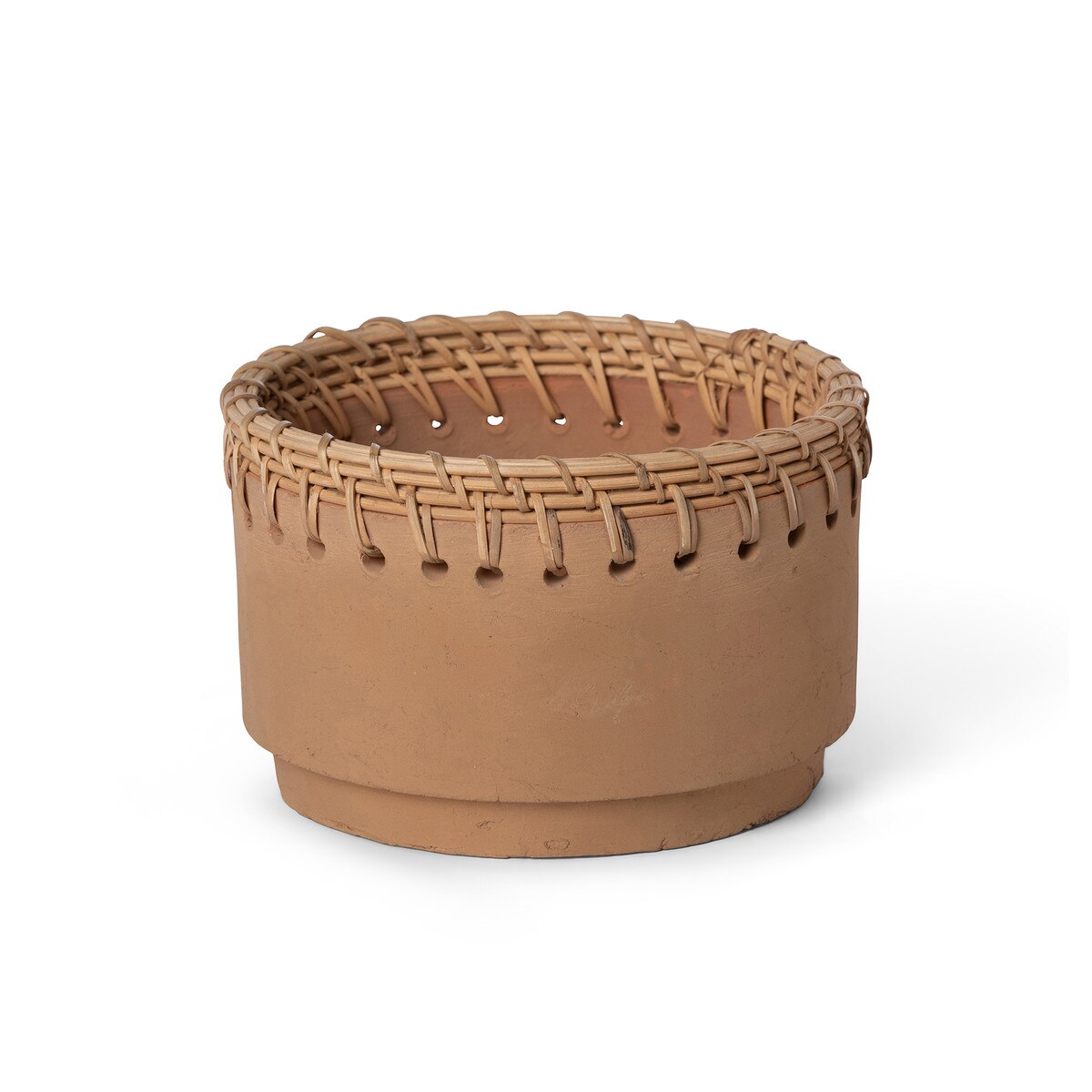 Terra Cotta Woven Pot, 7.5 in. style shot 1