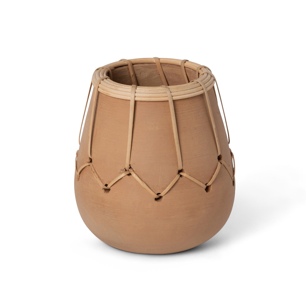 Terra Cotta Woven Vase style shot 1