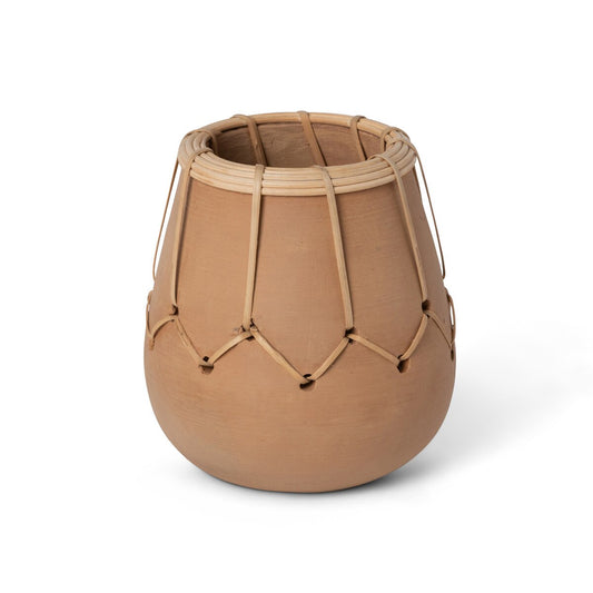 Terra Cotta Woven Vase style shot 1