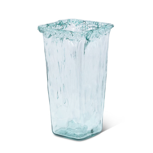Oceana Organic Glass Square Vase, Large style shot 1
