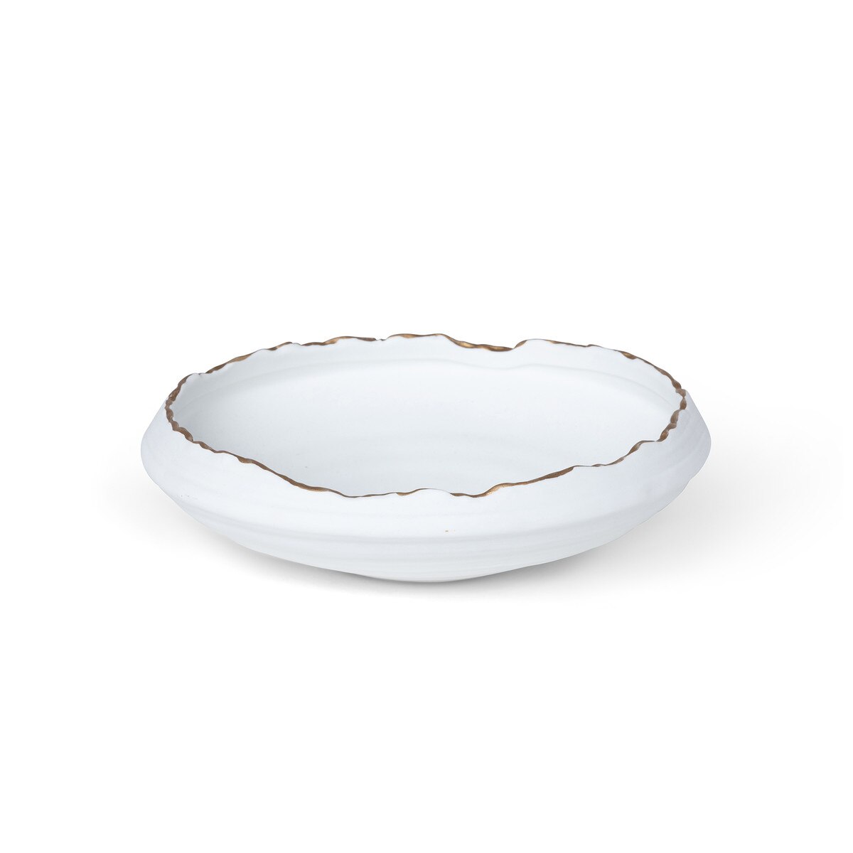 Gilded Organic Edge Shallow Bowl, 9.25" style shot 1