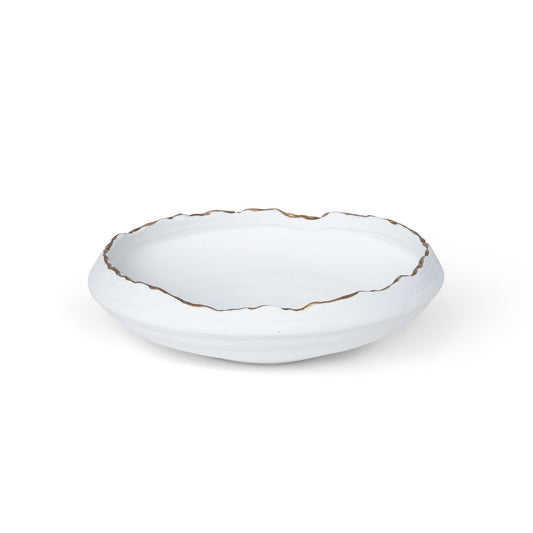 Gilded Organic Edge Shallow Bowl, 9.25" style shot 1