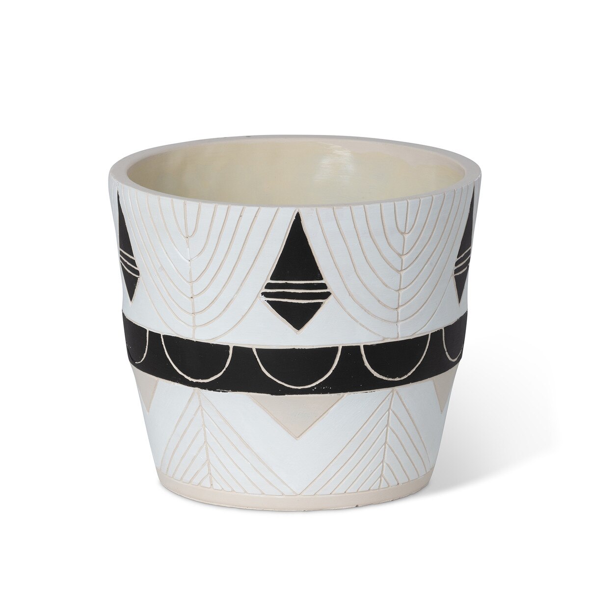 Del Sur Pattern Cement Pot, 8.25" style shot 1