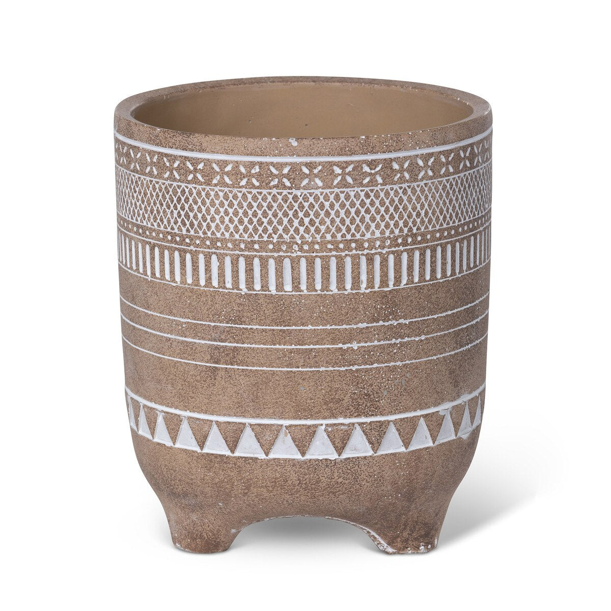 Yerma Footed Cement Pot, 8.5" style shot 1