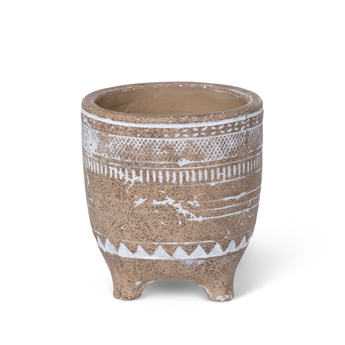 Yerma Footed Cement Pot, 5.5" style shot 1