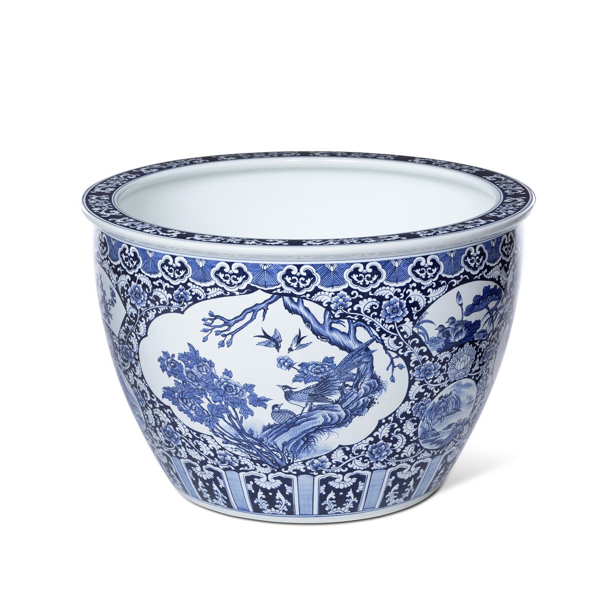 Chinoiserie Garden Fish Bowl Planter style shot 1