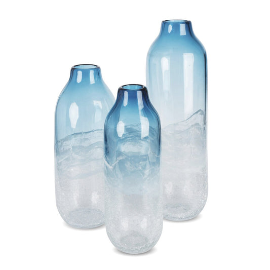 Indigo Ink Artisan Glass Vases, Set of 3 style shot 1