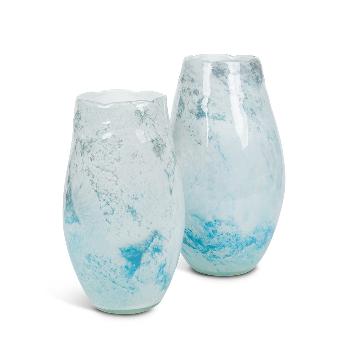 Sea Breeze Artisan Glass Vases, Set of 2 style shot 1