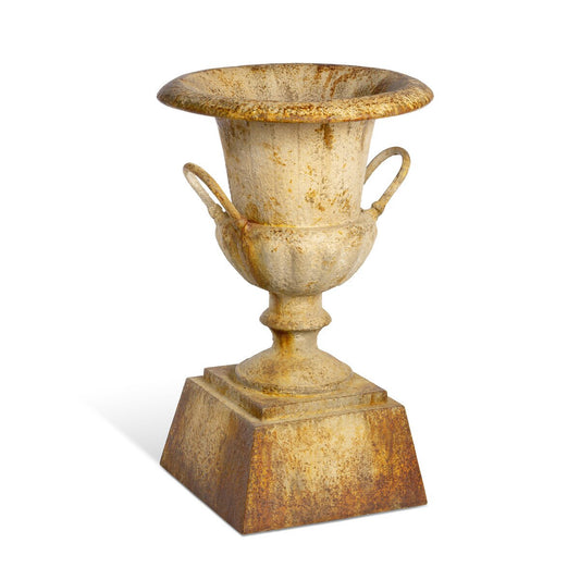 Fluted Metal Urn with Pedestal, 33" style shot 1