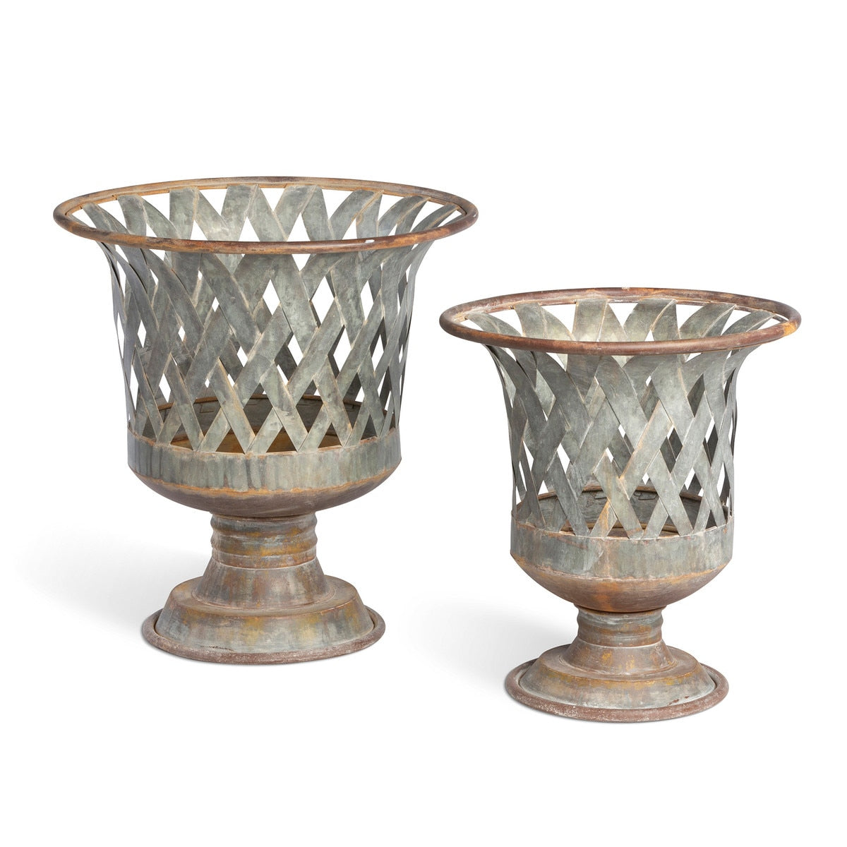 Woven Metal Classic Urn, Set of 2 style shot 1