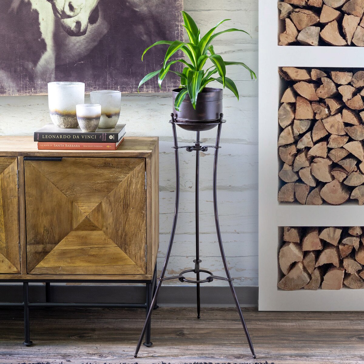 Portal Metal Stand and Pot, Tall