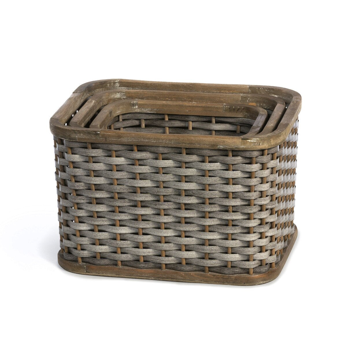 Woven Storage Basket, Set of 3 style shot 1