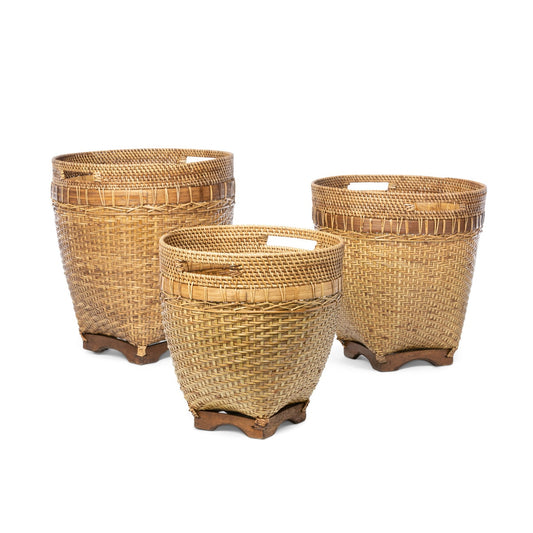 Lombok Rattan Baskets, Set of 3 style shot 1