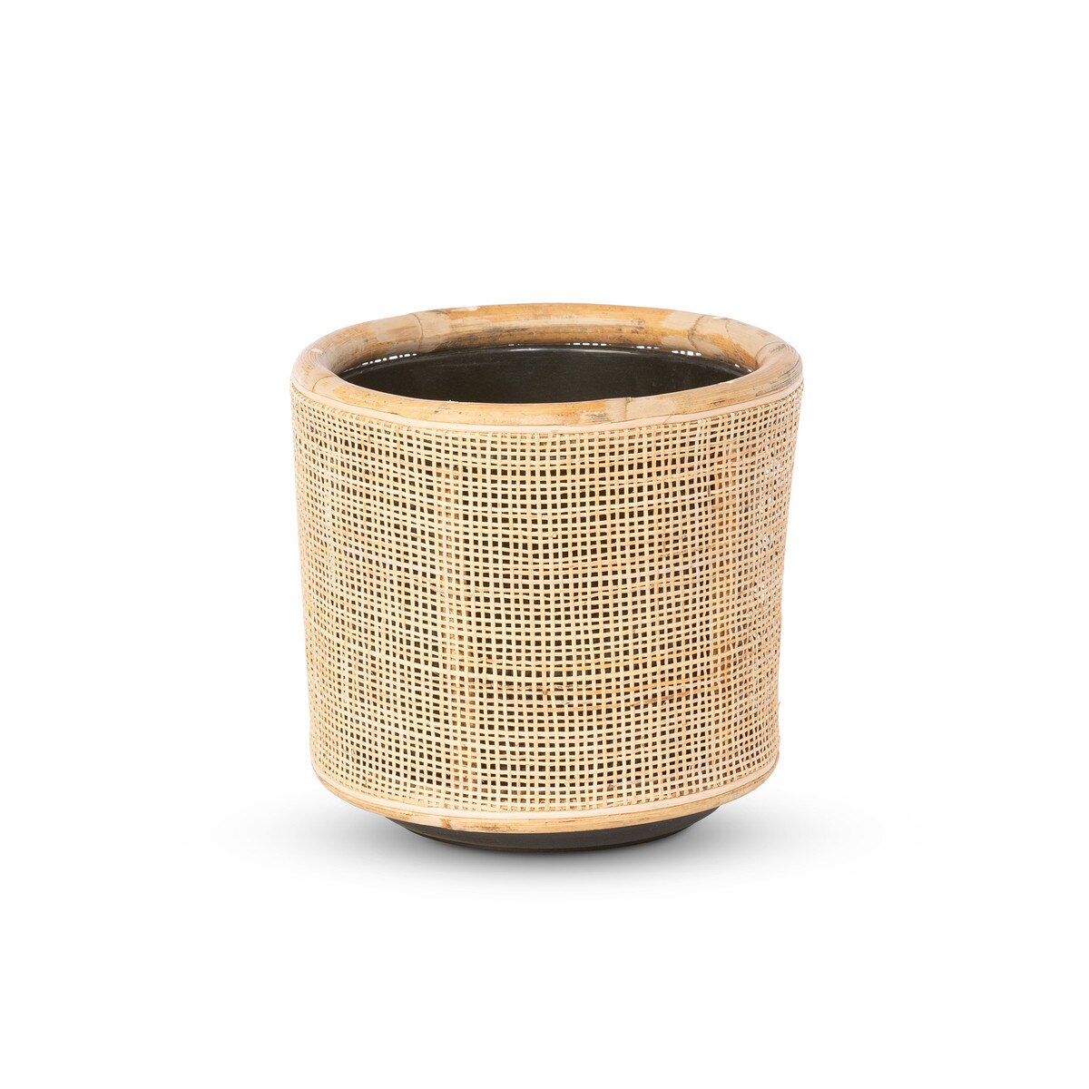 Woven Rattan Plant Basket, 12" style shot 2
