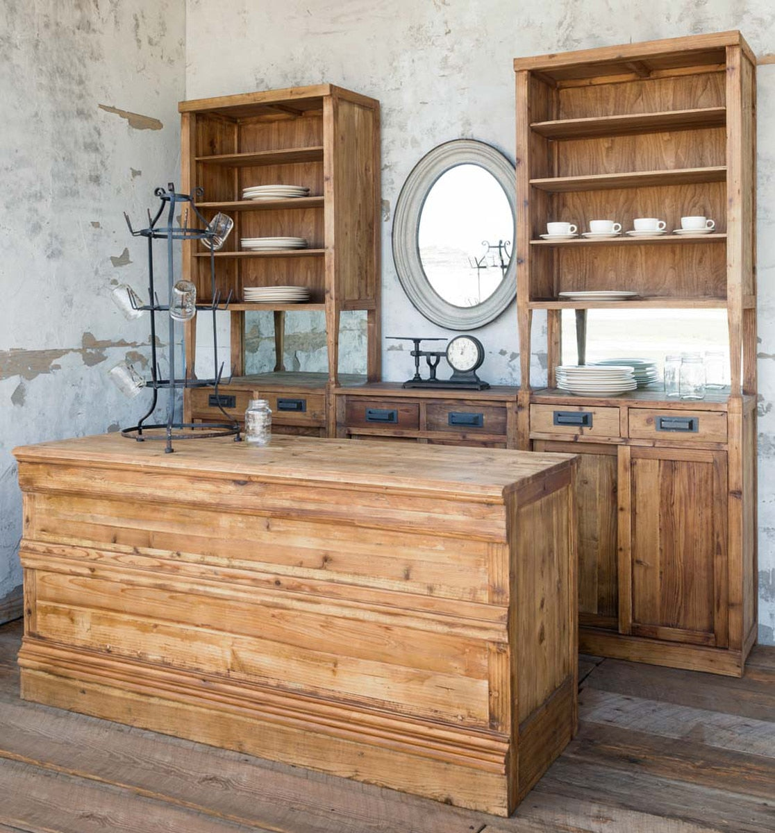 Vintage Bar Corner Component, Natural style shot 1