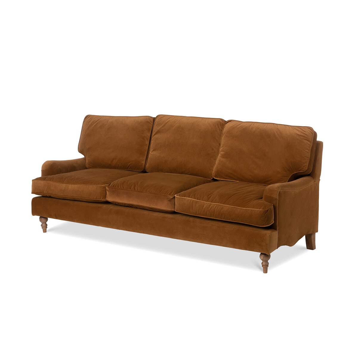 Carlisle Velvet Upholstered Sofa style shot 1