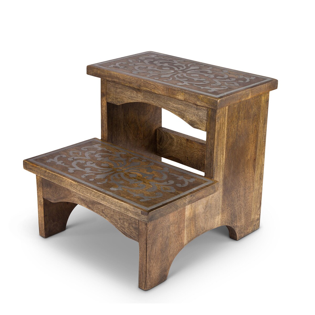 Heritage Inlay Wood Step Stool style shot 1