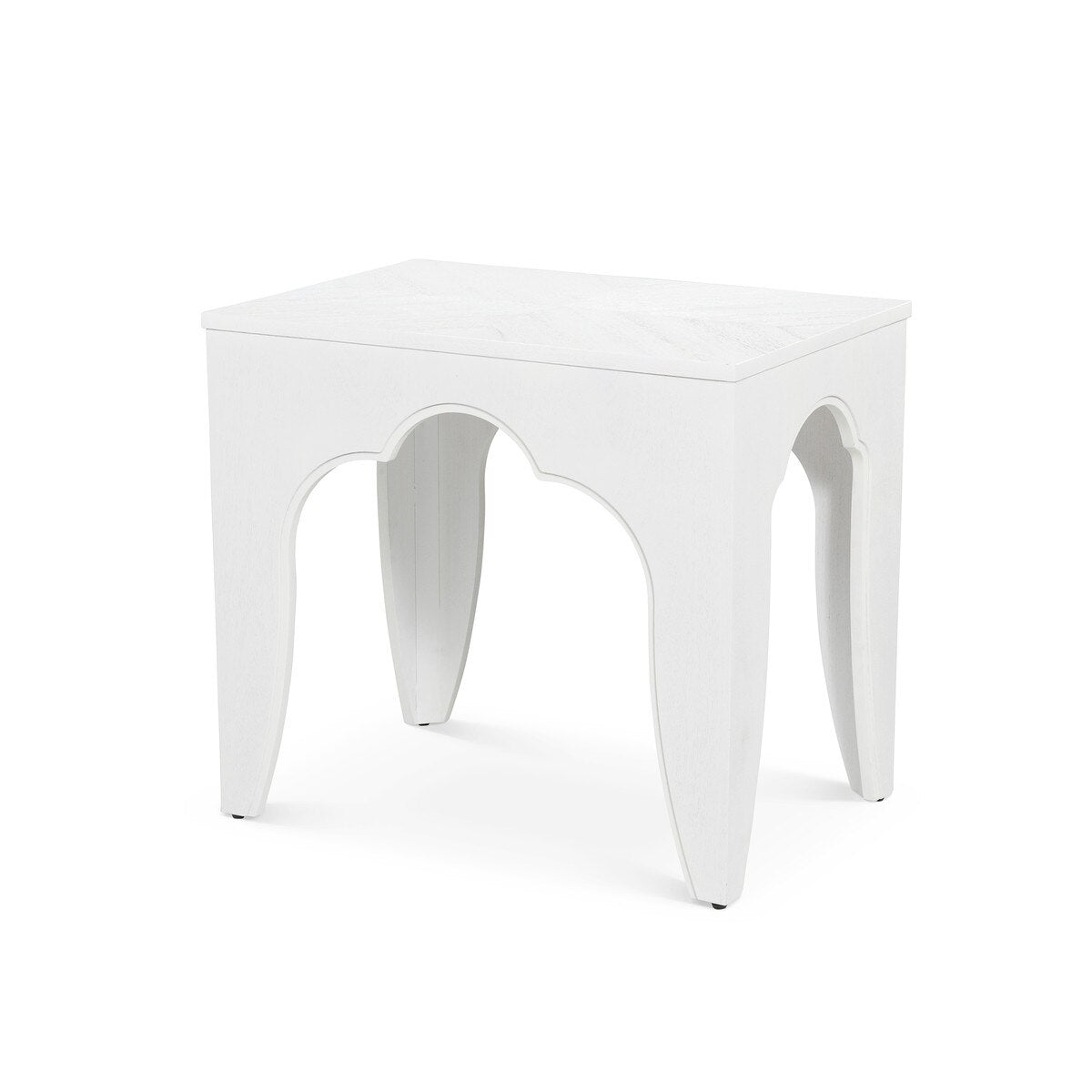 Island Manor End Table, Whitewash style shot 1